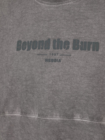 NEBBIA Performance shirt 'NO SHORTCUTS 369' in Grey