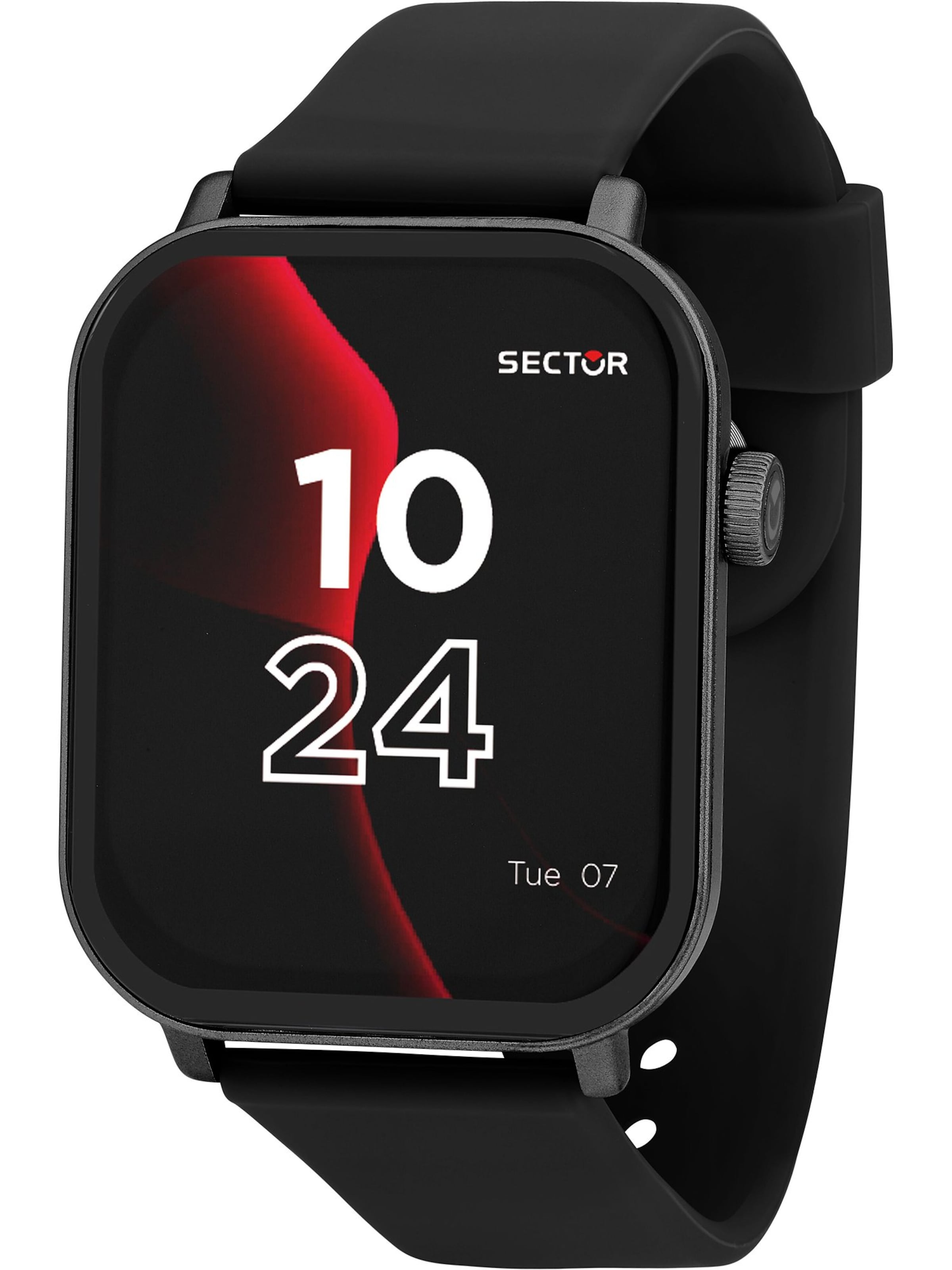 SECTOR Uhr in Schwarz: Vorderseite