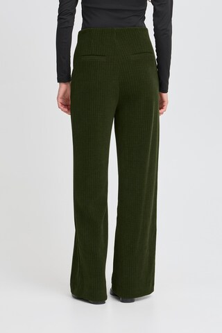 ICHI Wide leg Trousers 'IHKATE ' in Green