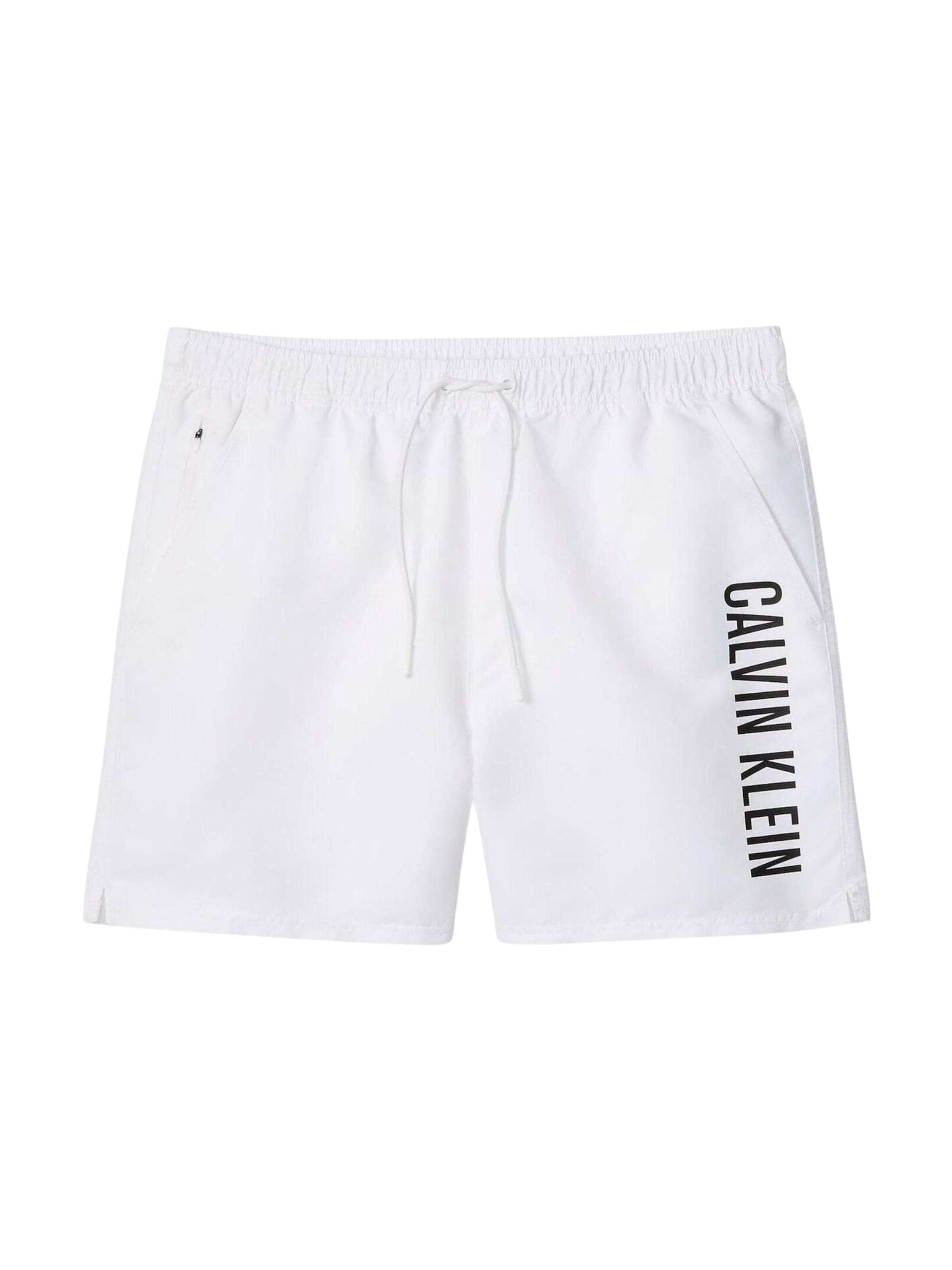 Shorts de bain 'CALVIN KLEIN MEDIUM DRAWSTRING Costumi da bagno' Calvin Klein en blanc : devant