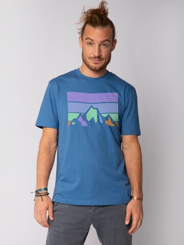 T-Shirt 'Retro Landscape' Watapparel en bleu : devant