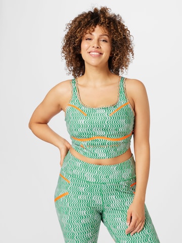 ADIDAS BY STELLA MCCARTNEY - Top deportivo 'Truepurpose Printed ' en verde: frente