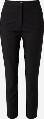 Karen Millen Regular Trousers with creases in Black: front