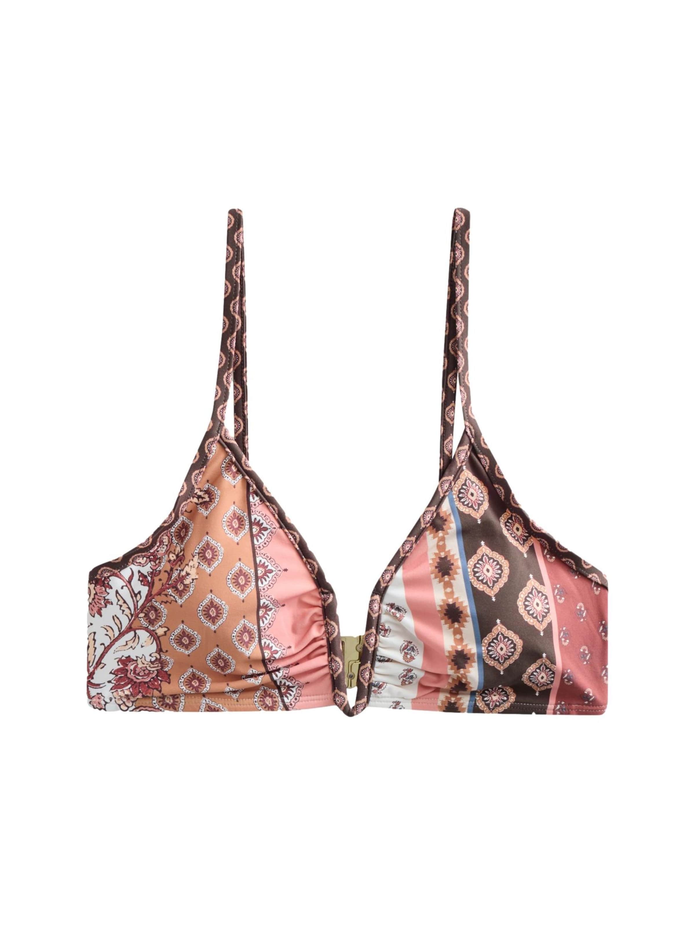 Next Τρίγωνο Τοπ μπικίνι σε καφέ: μπροστά