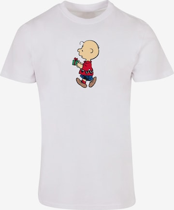 Merchcode T-Shirt 'Peanuts Charlies Small Surprise' in Weiß: predná strana