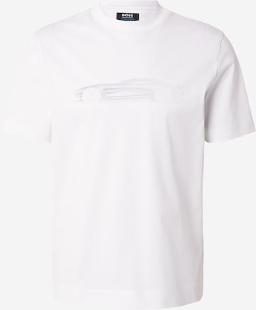 BOSS Футболка 'C-Taut 242_AM' в Белый: спереди