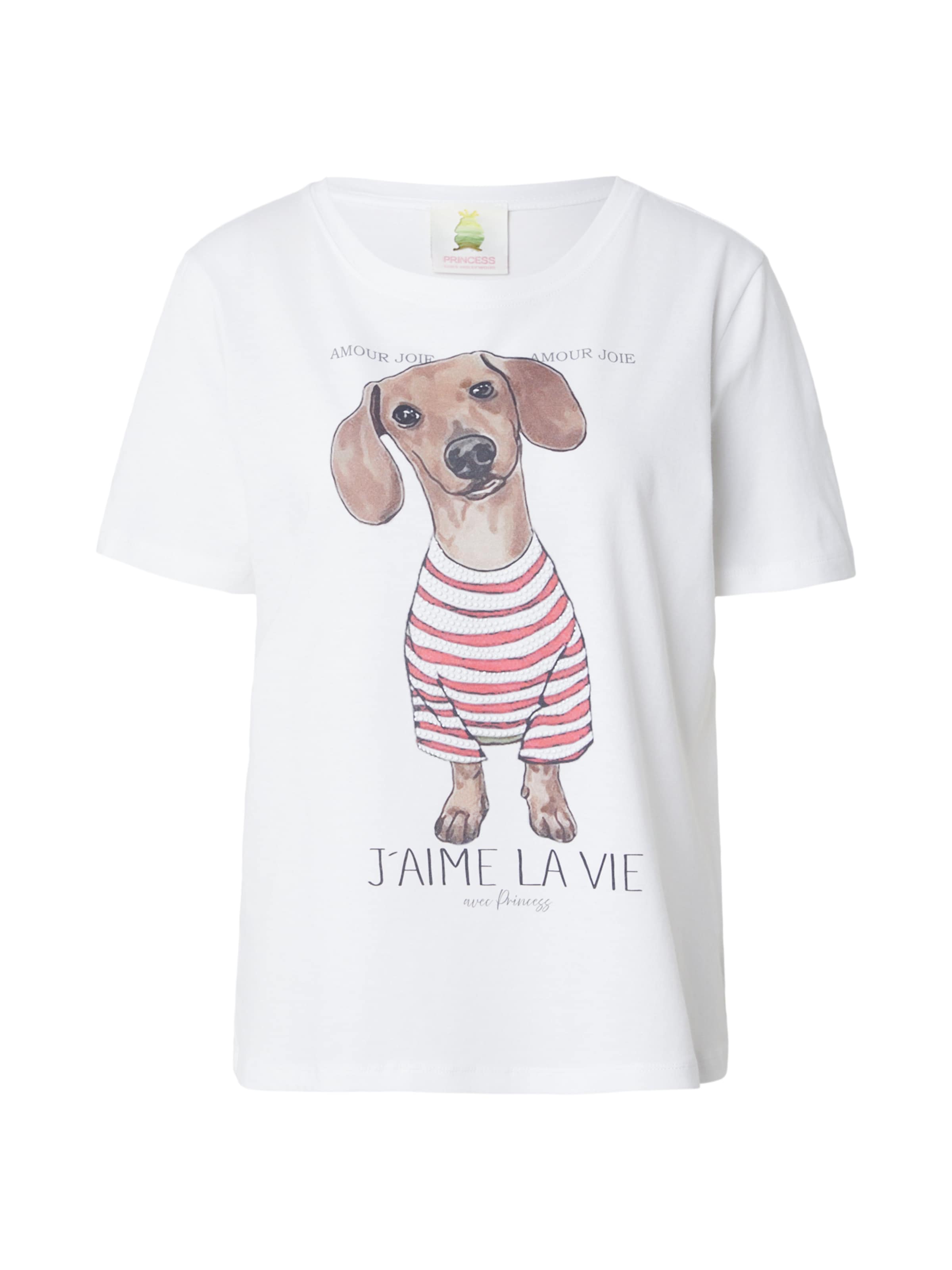 T-shirt 'Flower Dog' PRINCESS GOES HOLLYWOOD en blanc : devant