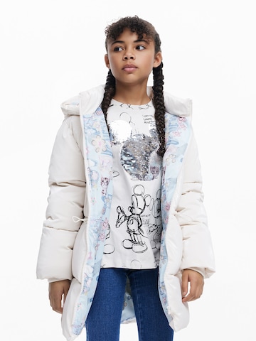 Veste d’hiver Desigual en blanc : devant