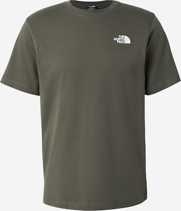 Tricou de la THE NORTH FACE pe verde: față
