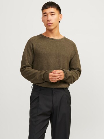 JACK & JONES Regular Fit Pullover 'JJEHill' i brun: forside