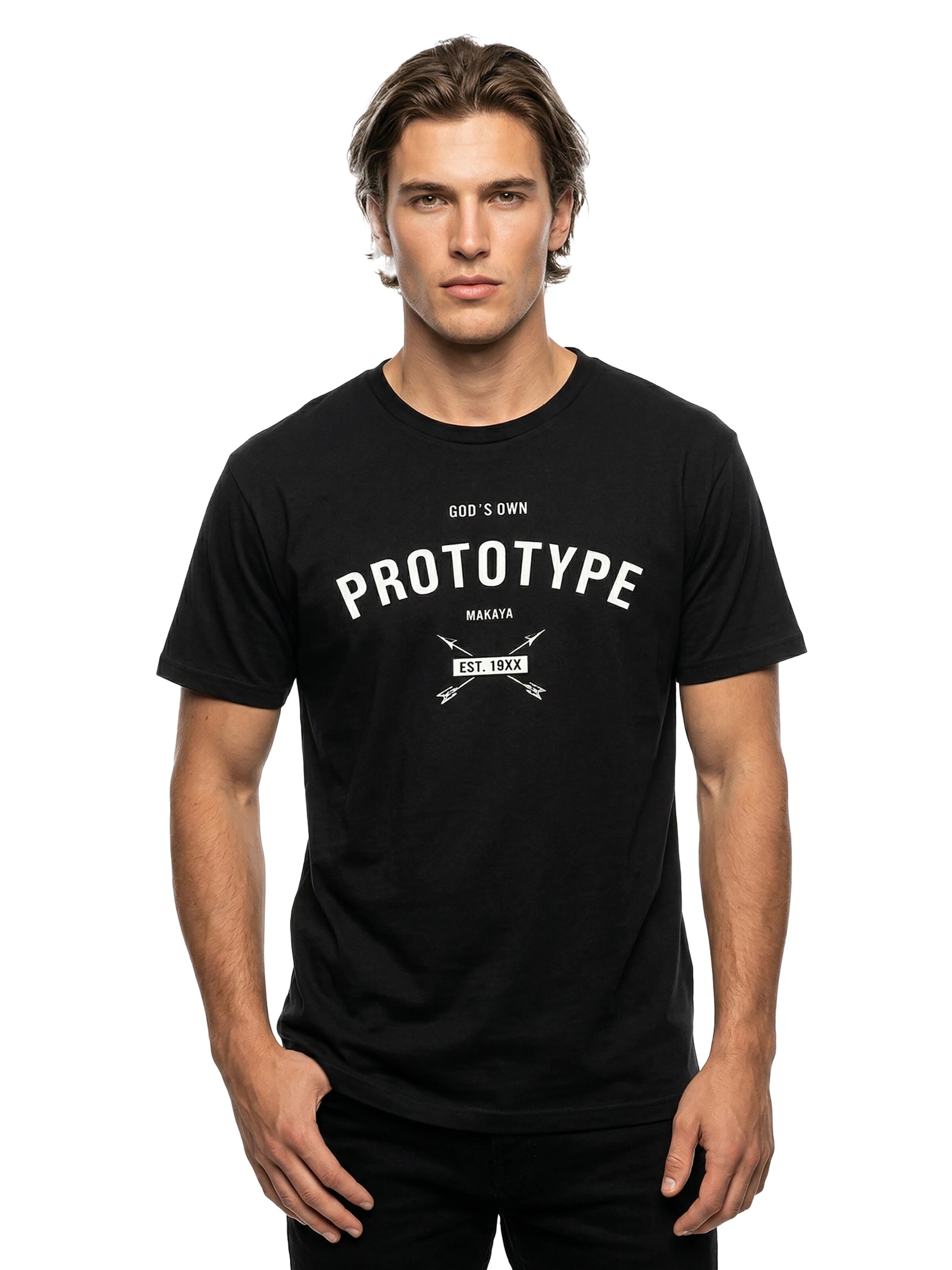 MAKAYA Shirt 'God´s own Prototype' in Black: front