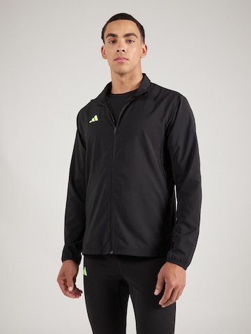 ADIDAS PERFORMANCE - Chaqueta deportiva 'ADIZERO' en negro: frente