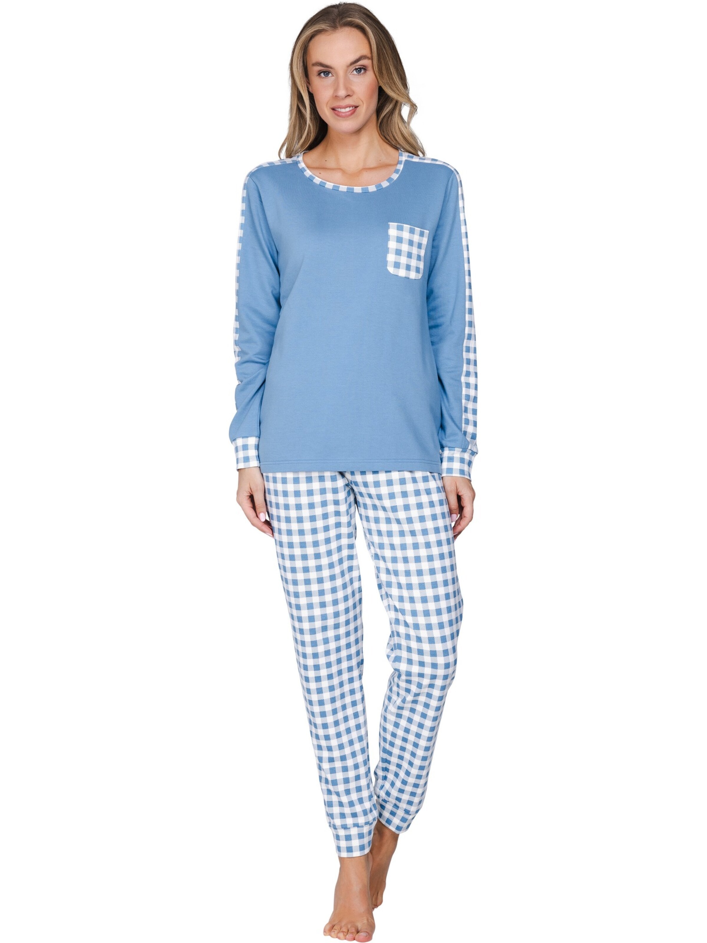 Pastunette Pajama 'Blue Cottage' in Blue