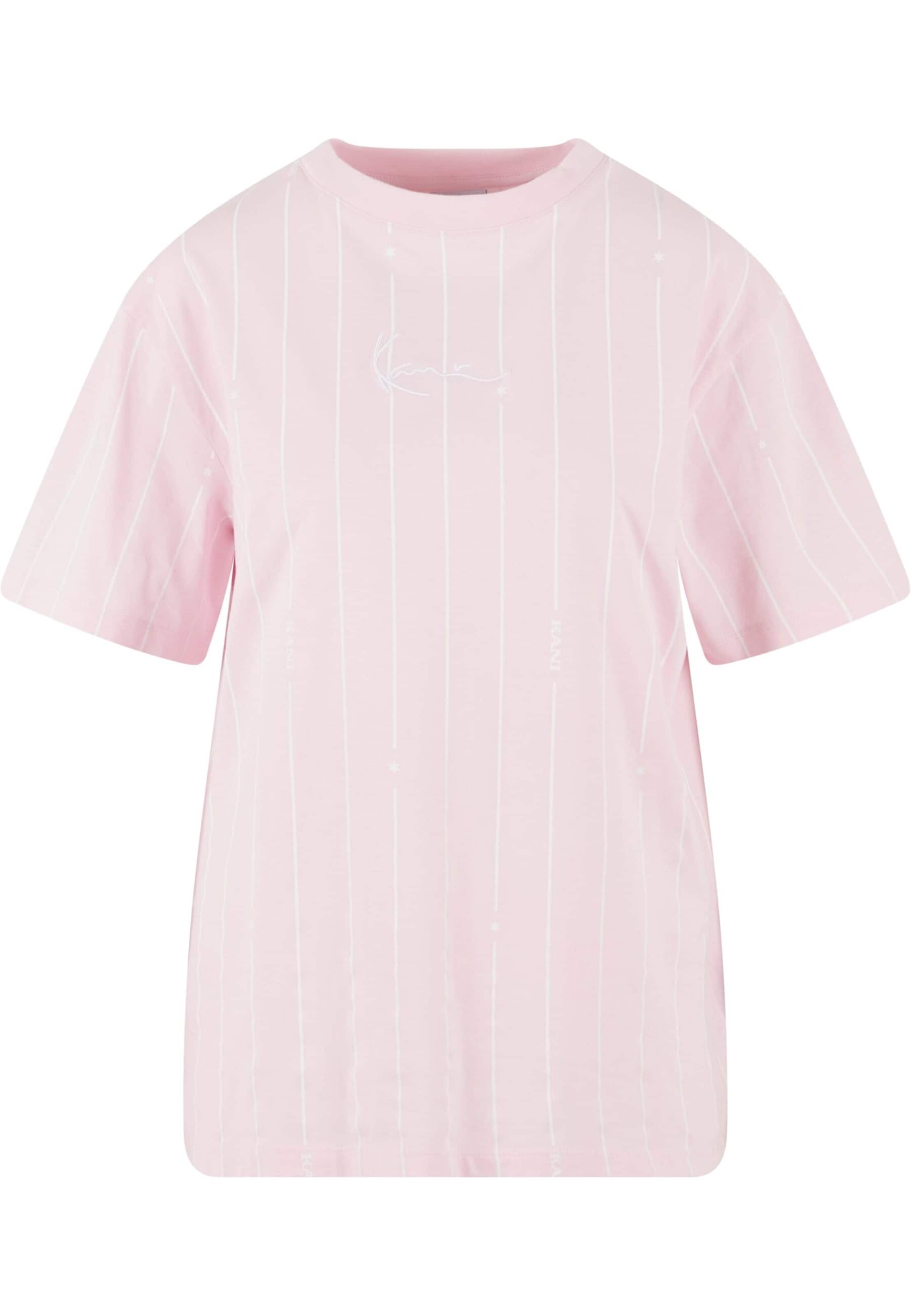 T-shirt 'Signature Pinstripe Os' Karl Kani en rose : devant