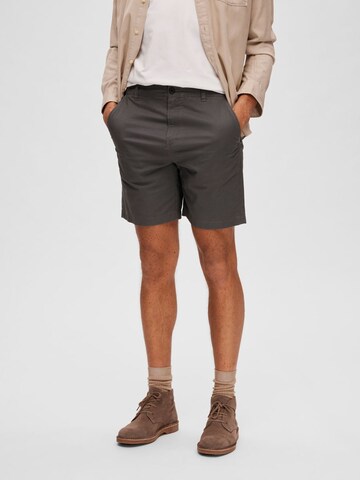 Regular Pantalon chino SELECTED HOMME en gris : devant