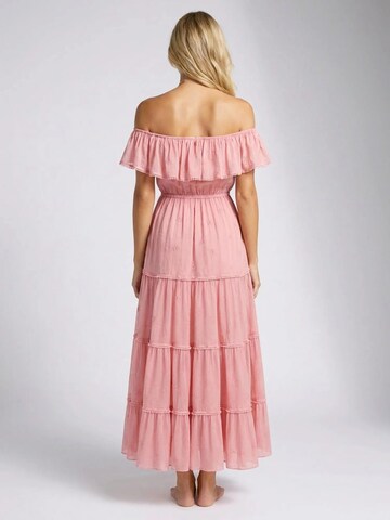 Miss June Jurk 'Robe Longue Kate' in Roze