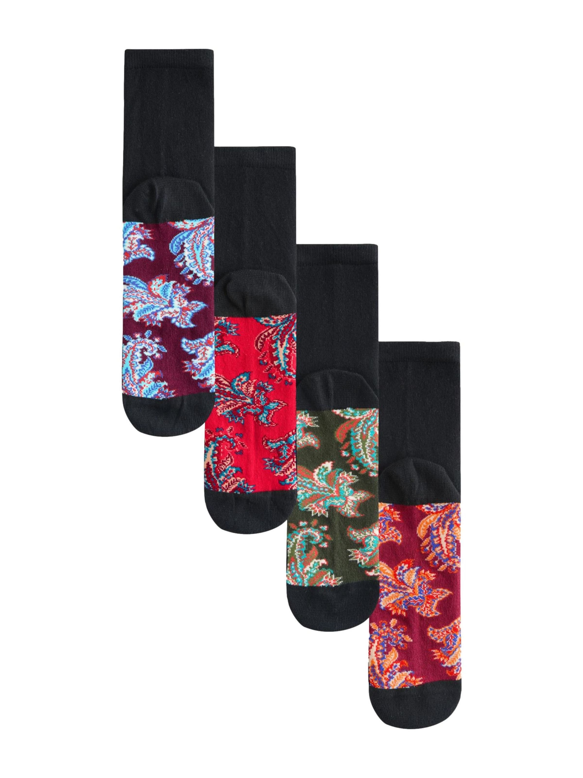 Next Sokker i lyseblå / grøn / rød / bordeaux / sort, Produktvisning