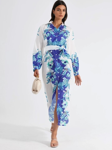 MSN Collection Midi Kleid in Weiß: Vorderseite
