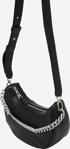 Karl Lagerfeld - Bolso de hombro en negro: frente