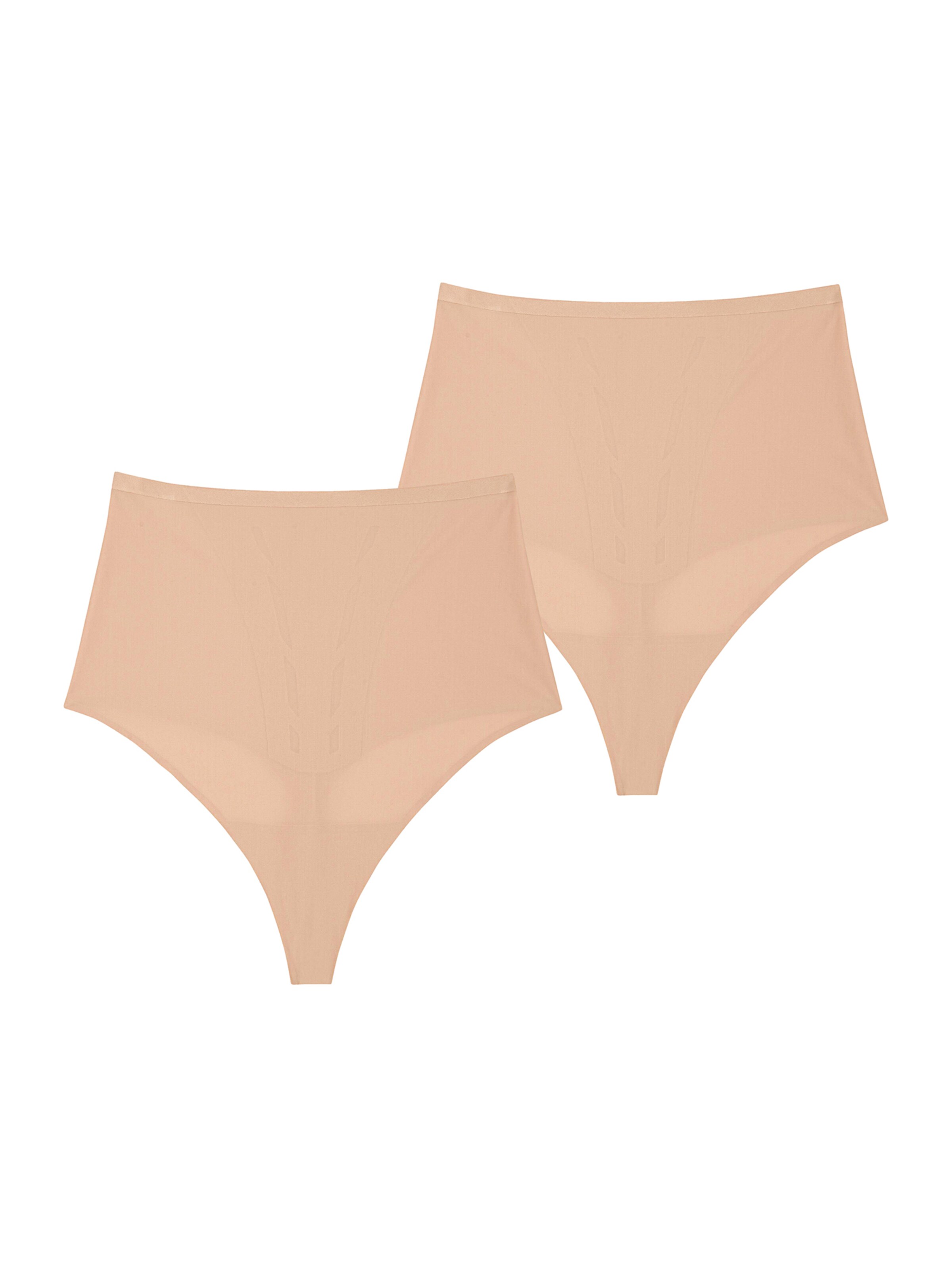 TRIUMPH String ' Triumph Shape Smart Highwaist ' in Beige: voorkant