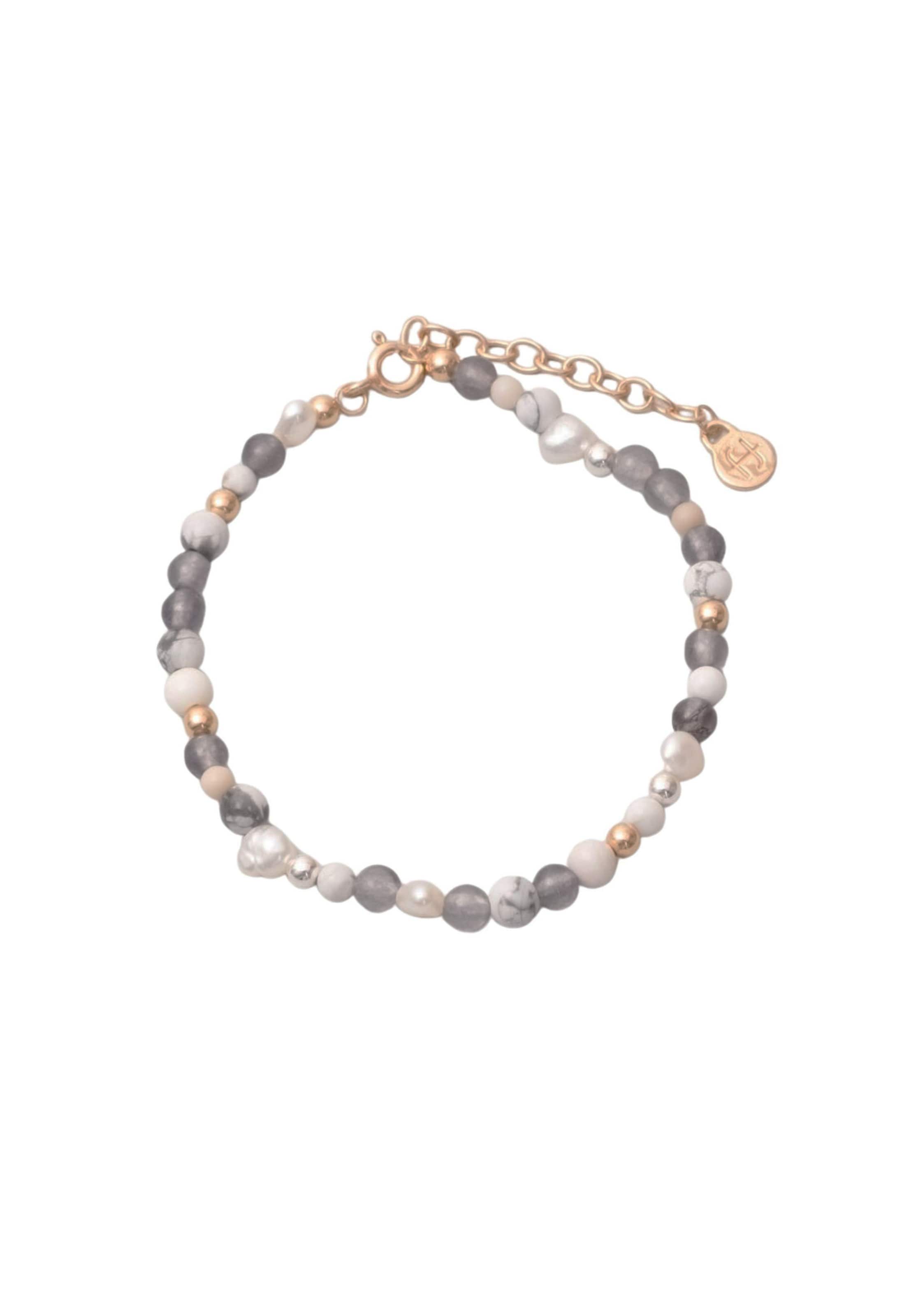 fejn Armschmuck 'Winter Pearl', handgefertigt, nachhaltiger Echtschmuck in Gold: Vorderseite