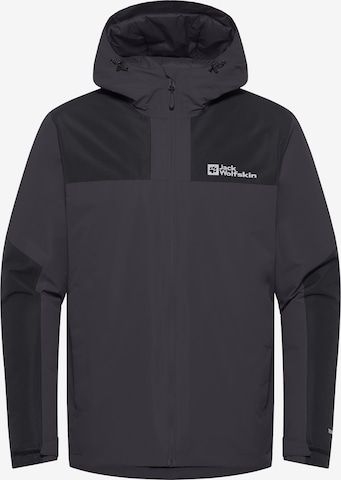 JACK WOLFSKIN Outdoor jacket 'JASPER' in Grey: front