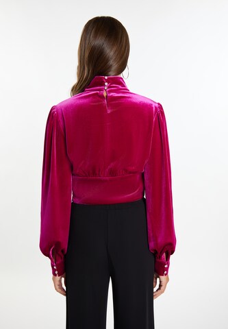 Camicia da donna di faina in rosa