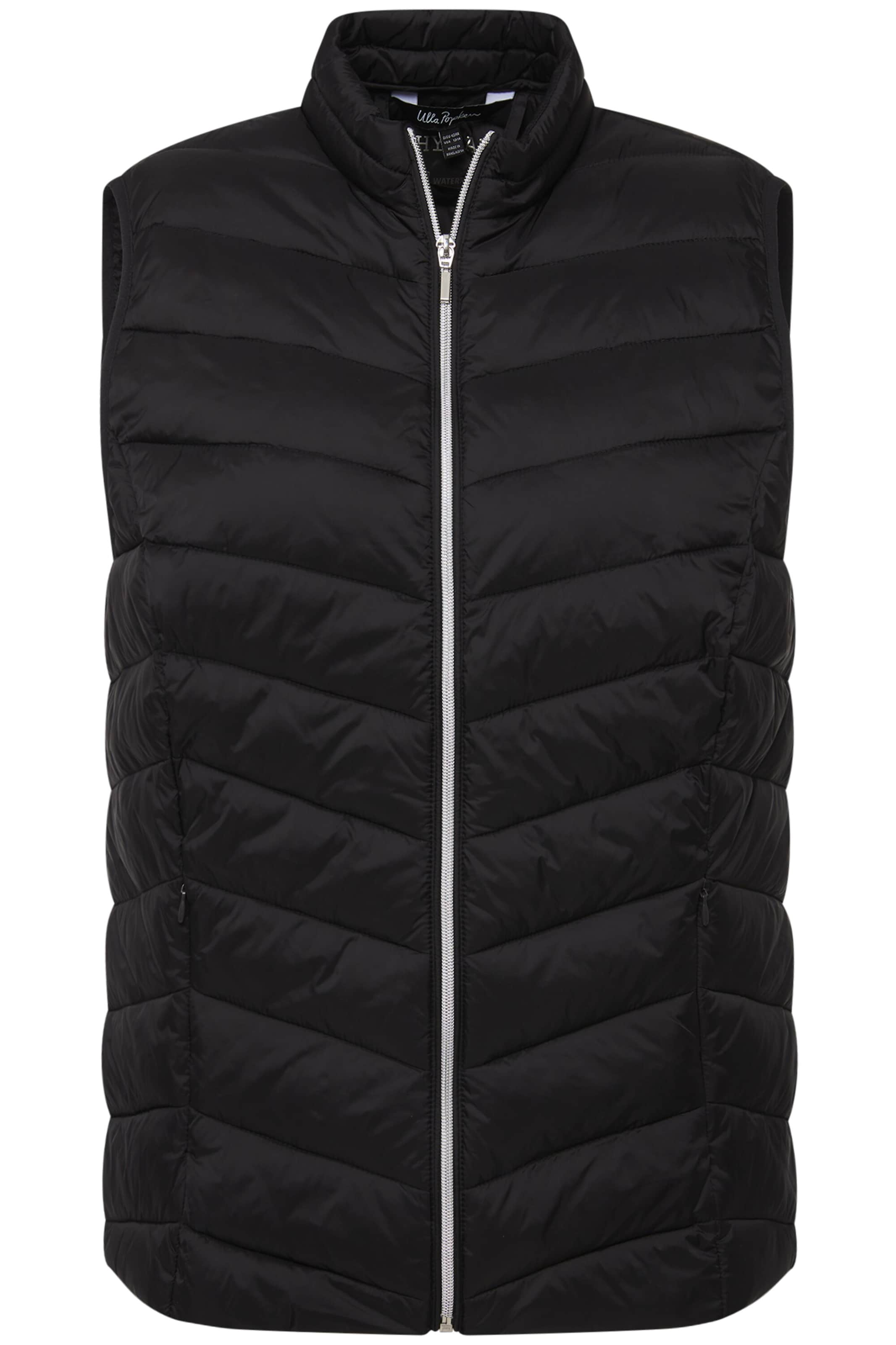 Ulla Popken Weste in Schwarz: Vorderseite