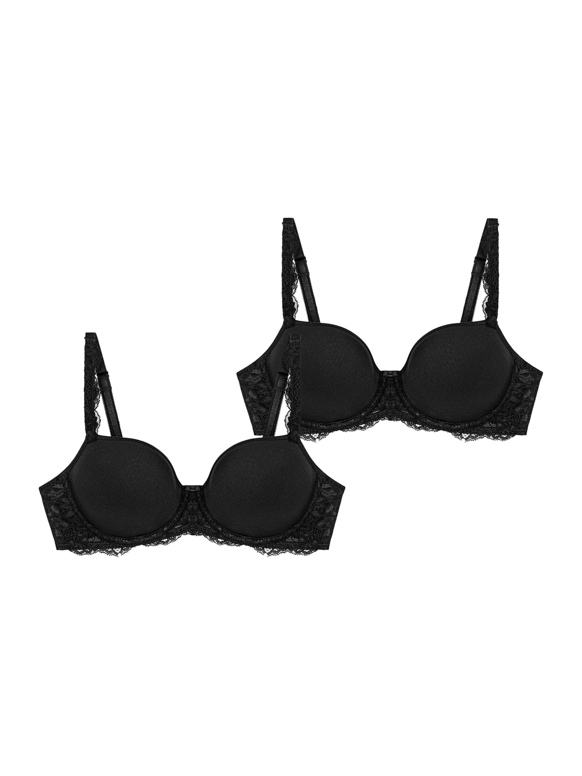 TRIUMPH T-shirt Bra ' Amourette Charm ' in Black: front