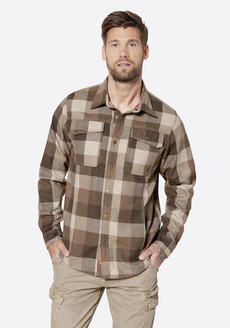 Coupe regular Chemise Hero en beige : devant