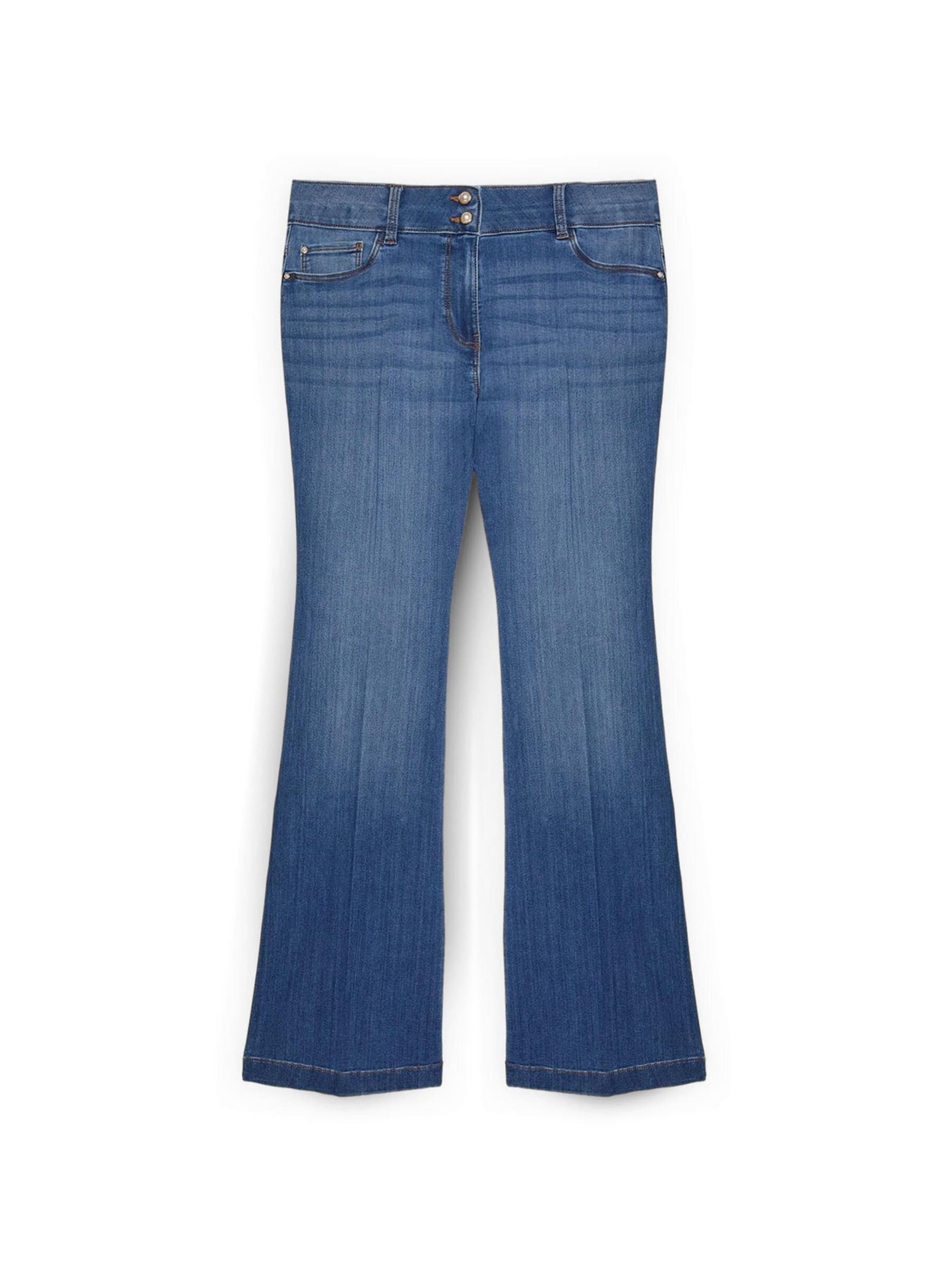 Fiorella Rubino - Acampanado Vaquero en azul: frente