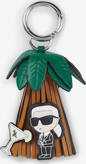 Karl Lagerfeld Брелок 'Ikonik Varsity' в Коричневый / Зеленый / Черный / Белый, Обзор товара