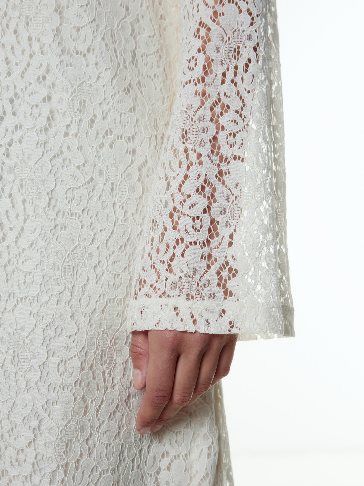 EDITED Producten Jurk 'Flora' Offwhite