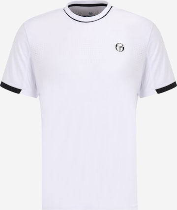 Sergio Tacchini - Camiseta funcional 'YOUNG LINE' en blanco: frente