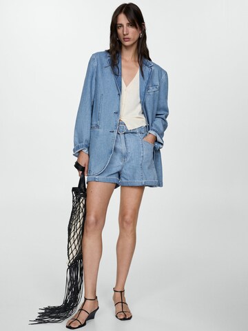 MANGO Regular Shorts 'Delia' in Blau