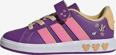 ADIDAS SPORTSWEAR Sportske cipele 'Disney Minnie Mouse Grand Court' veličine 35,5 u zlatno žuta / ljubičasta / roza, Pregled proizvoda