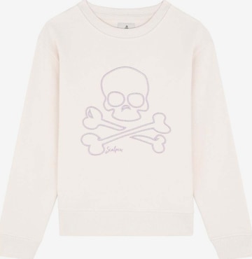 Sweat-shirt Scalpers en beige : devant