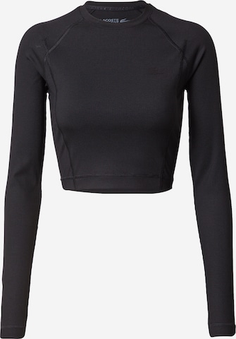 Lacoste Sport Λειτουργικό μπλουζάκι σε μαύρο: μπροστά