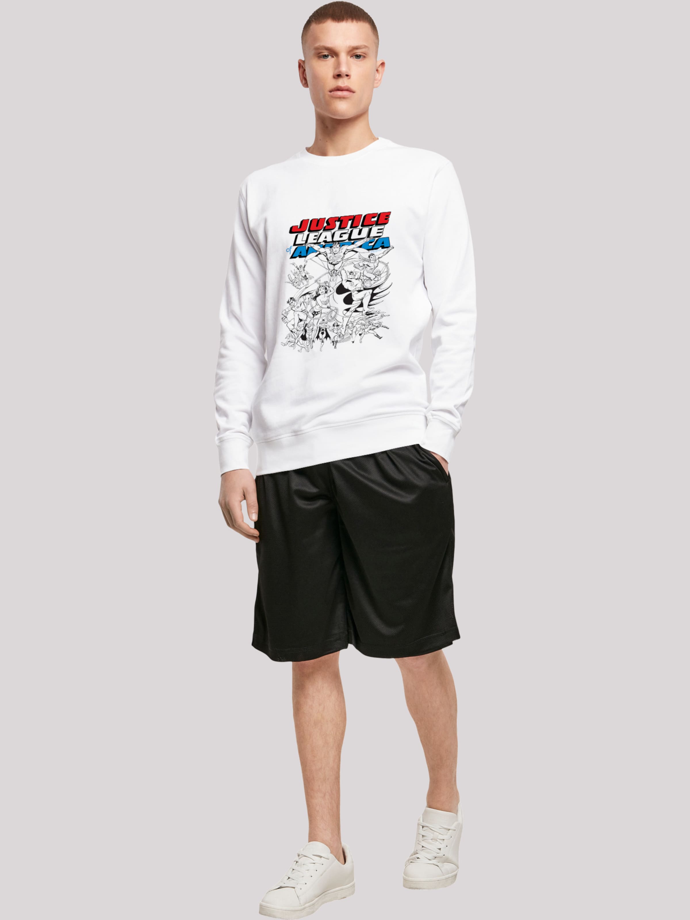 Männer Sweat F4NT4STIC Sweatshirt 'DC Comics Justice League of America ' in Weiß - MG36218 Männer Sweat F4NT4STIC Sweatshirt 'DC Comics Justice League of America ' in Weiß - MG36218