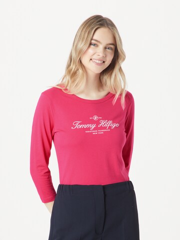 TOMMY HILFIGER Tričko – pink: přední strana