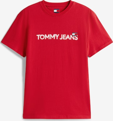 Tommy Jeans Тениска в червено: отпред