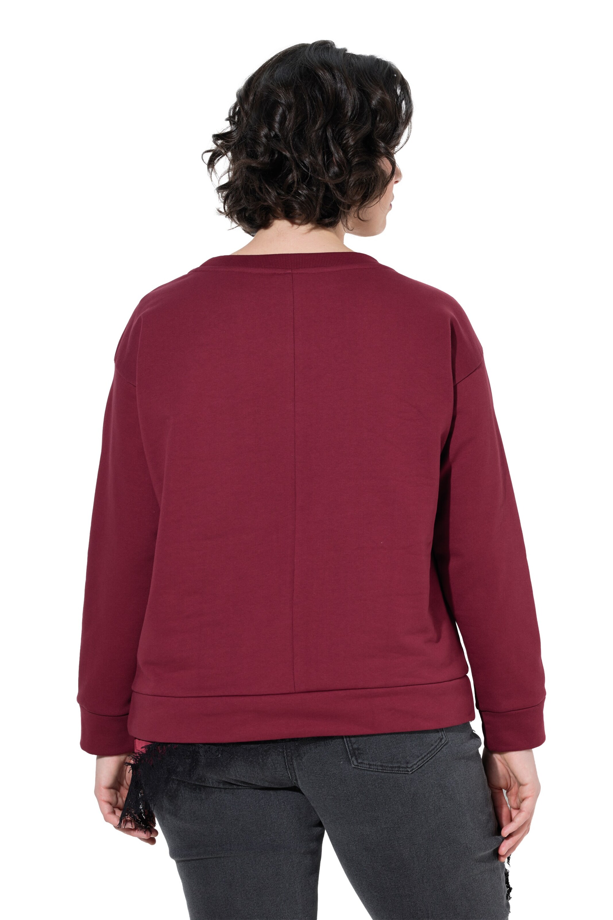 Ulla Popken Sweatshirt in Rood