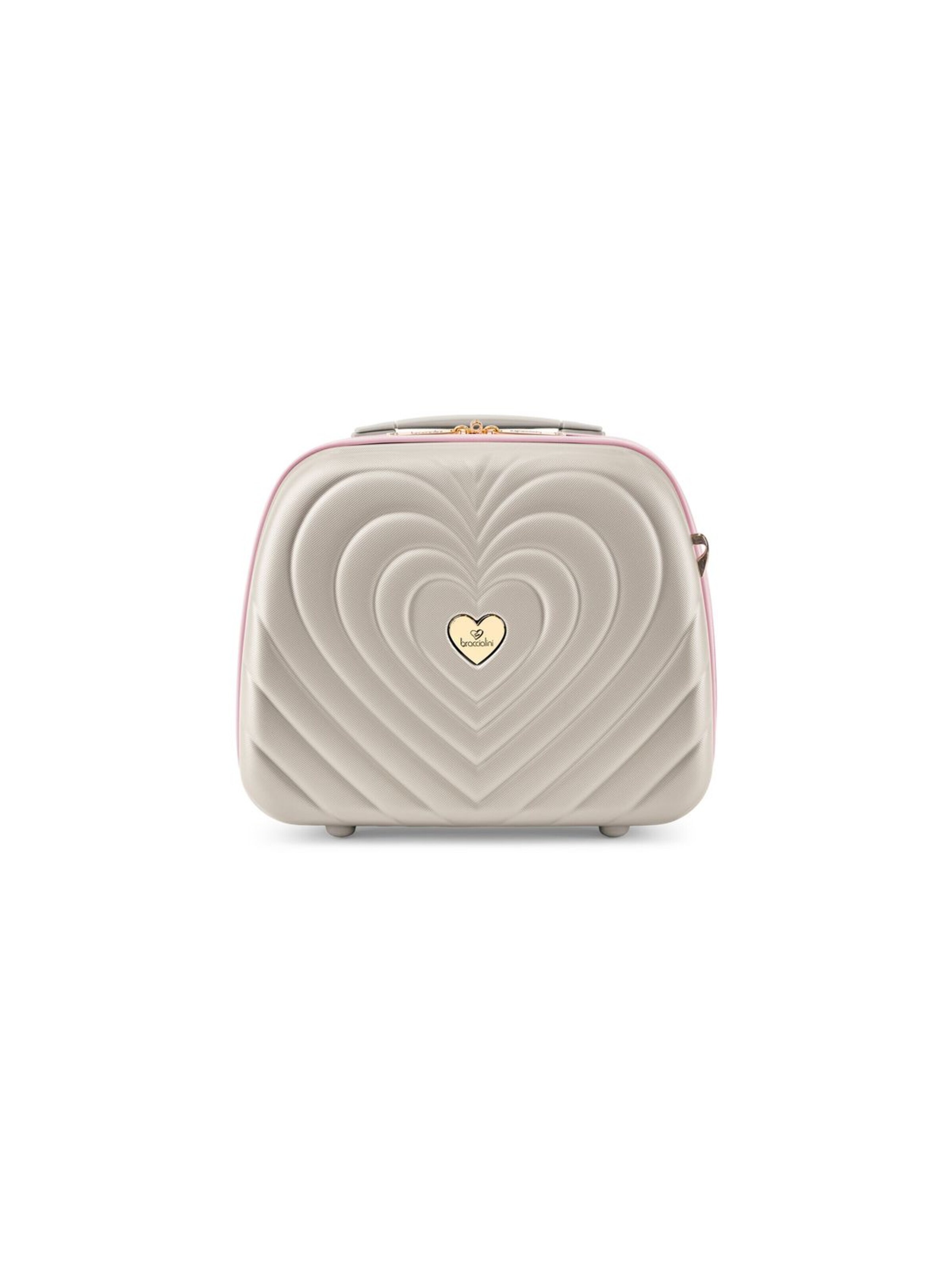 Braccialini - Bolsa de maquillaje 'Matelassé' en beige: frente