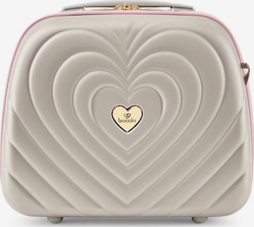 Braccialini - Bolsa de maquillaje 'Matelassé' en beige: frente