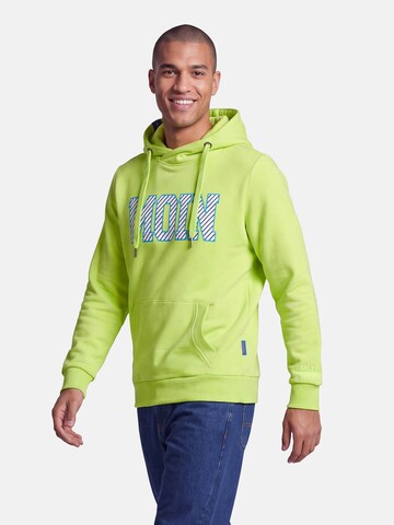 salzhaut Sweatshirt 'Heff - Moin' in Green: front