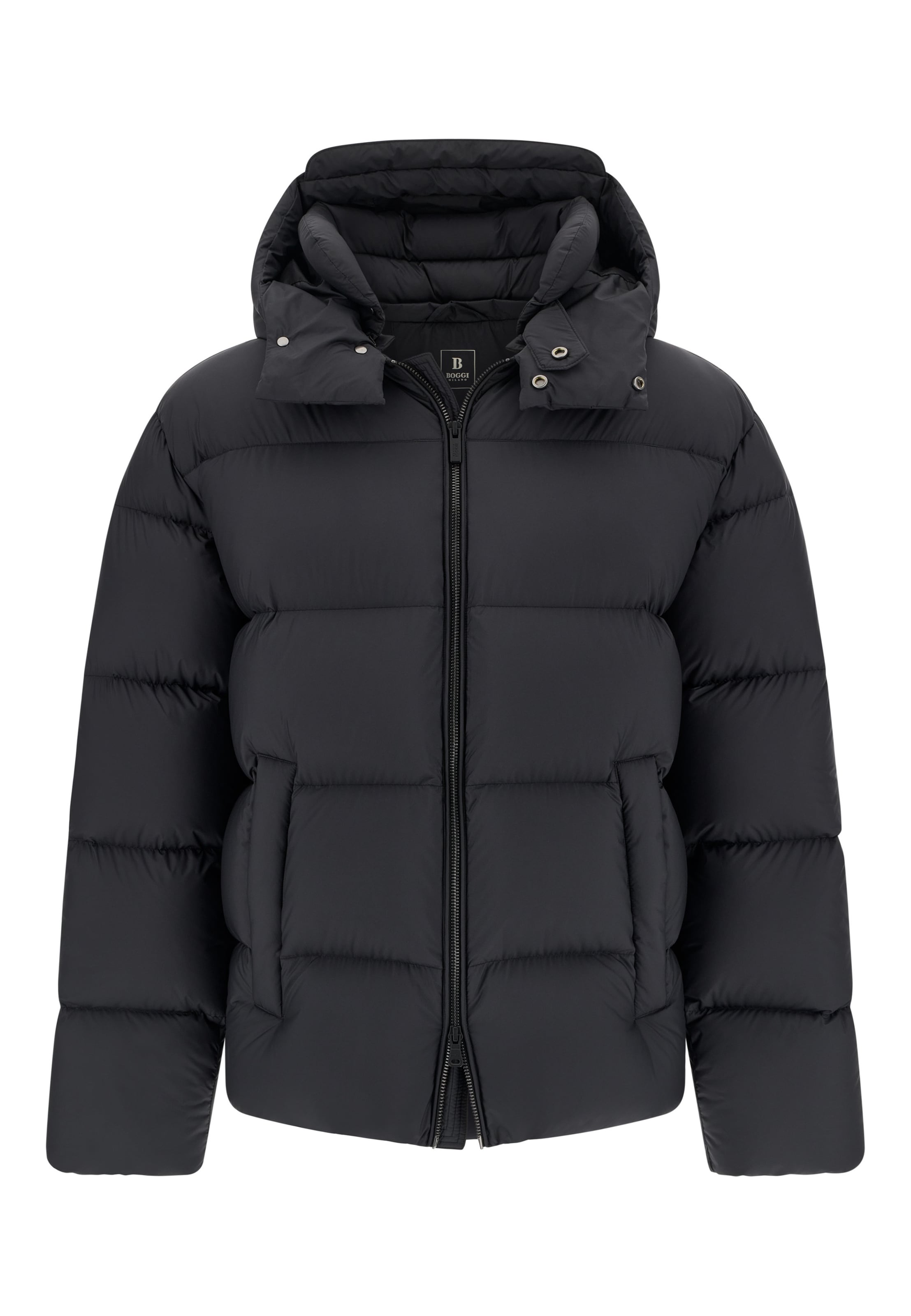 Boggi Milano Winterjacke 'B Sustainable' in Schwarz: Vorderseite