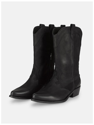 Felmini Wide Fit Cowboy Boots 'Gerbera W039' in Black