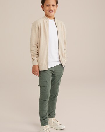 WE Fashion Slimfit Kalhoty – zelená
