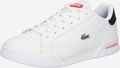 LACOSTE Ниски сникърси в зелено / червено / бяло, Преглед на продукта