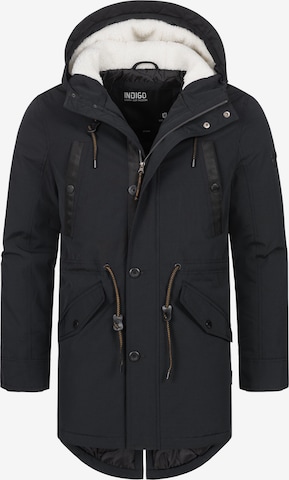 INDICODE JEANS Between-Seasons Parka ' Benicio ' in Black: front